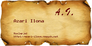 Azari Ilona névjegykártya